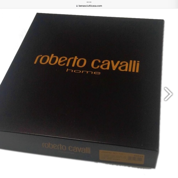 Roberto Cavalli terry bathrobe  shawl  collar Linx Gold Unisex size S/M - Picture 2 of 6